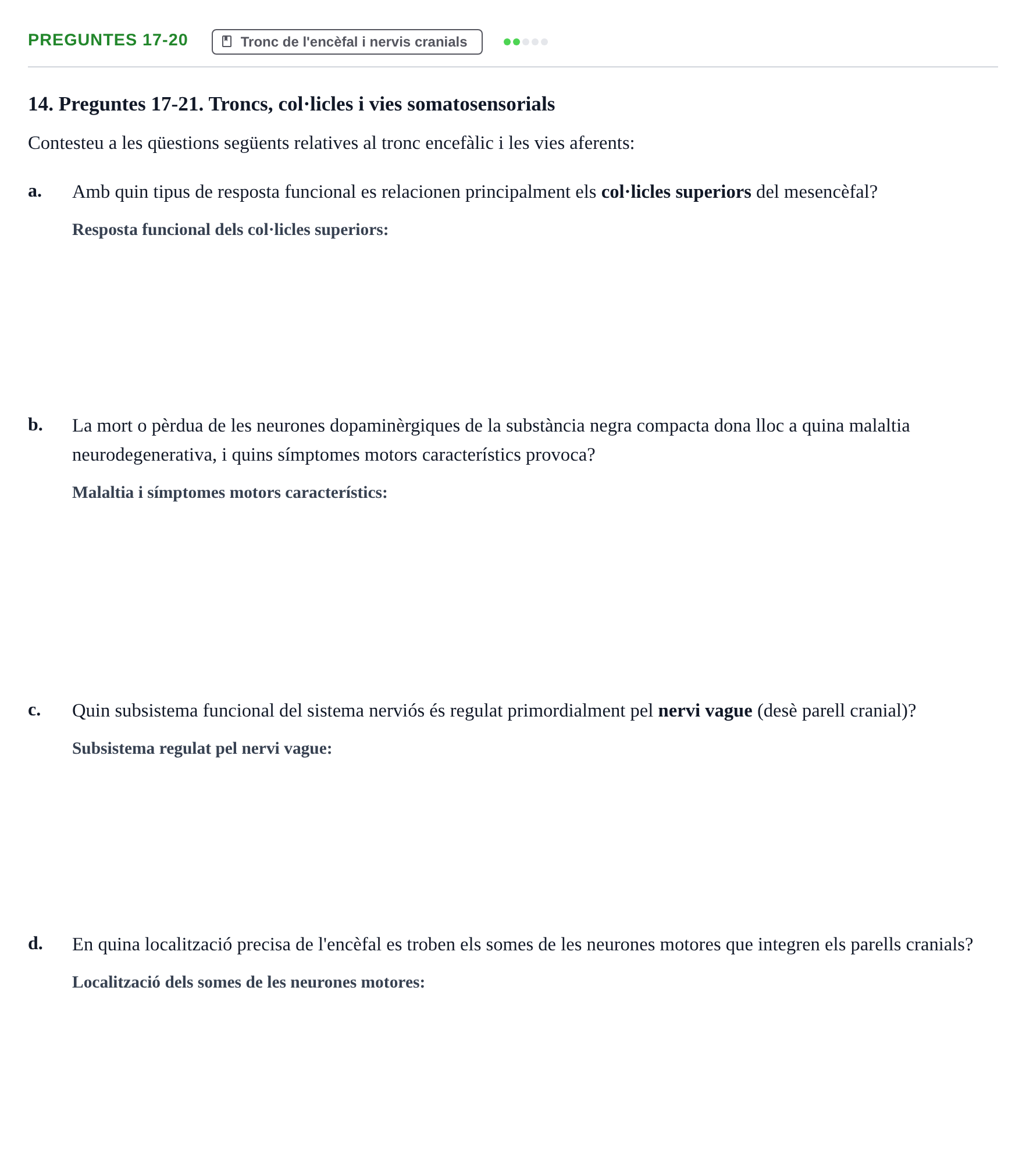 Enunciado: Preguntes 17-20