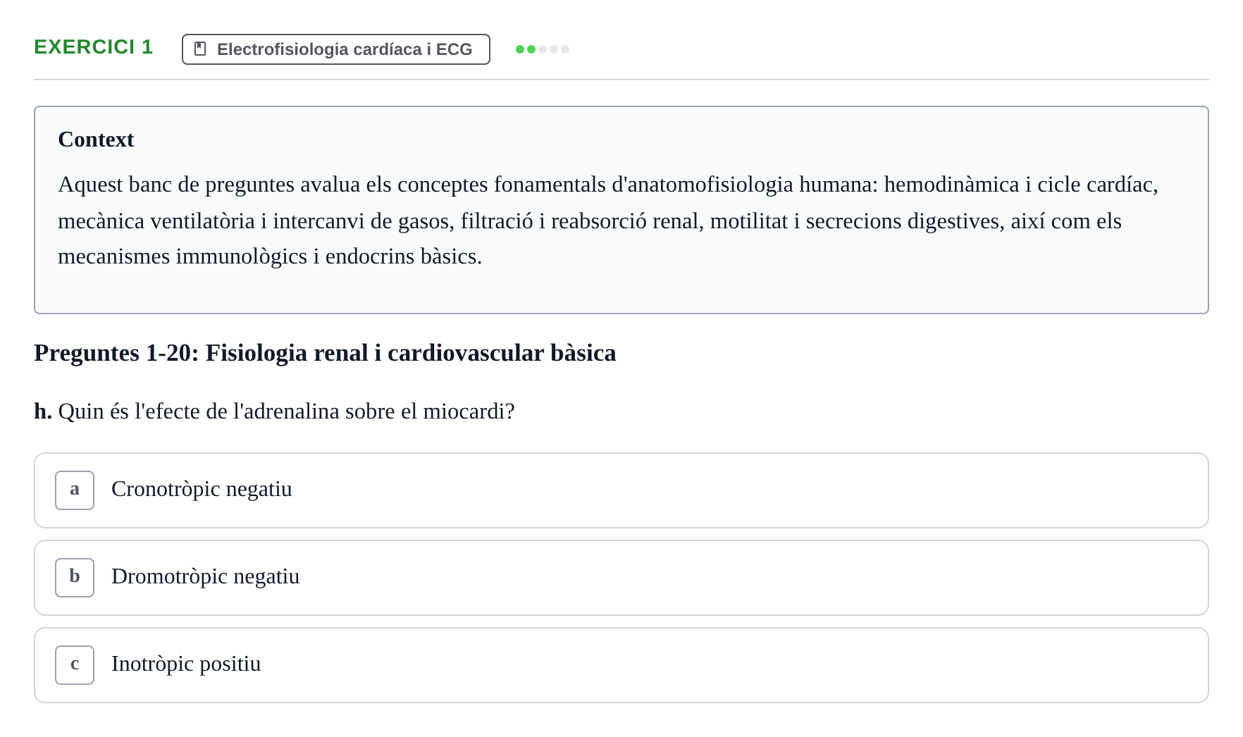 Enunciado: 1 - Electrofisiologia cardíaca