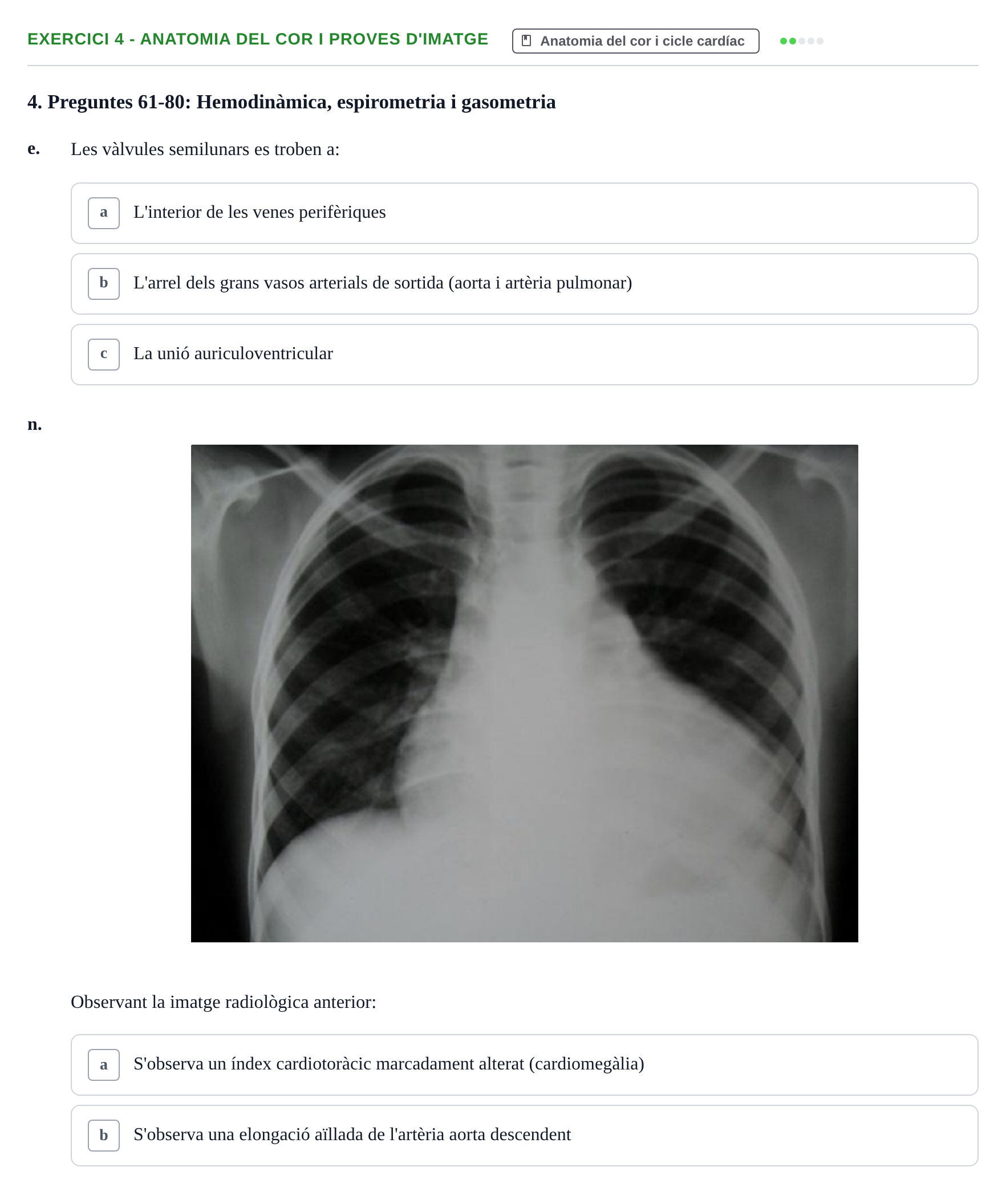 Enunciado: 4 - Anatomia del cor i proves d'imatge