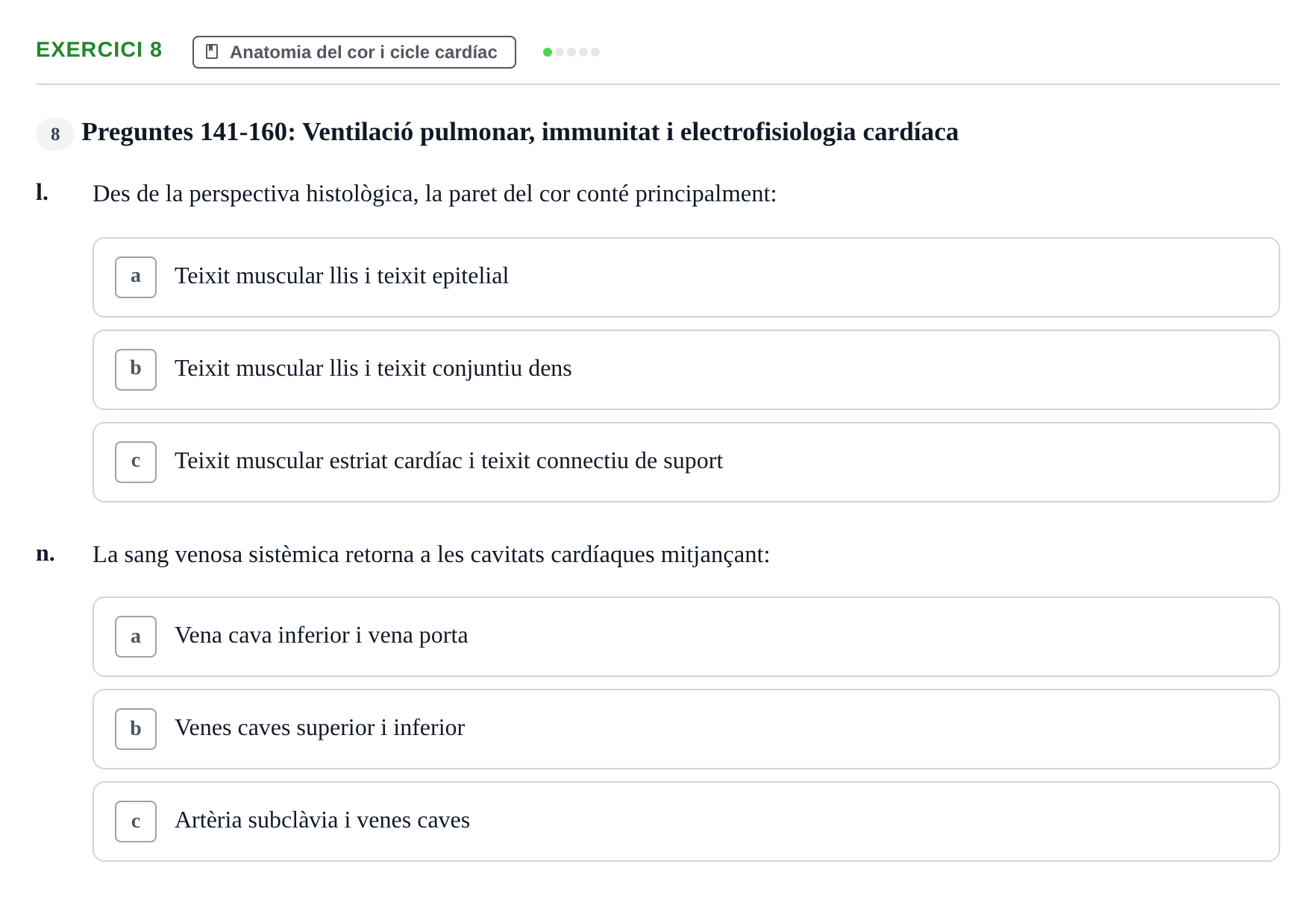 Enunciado: 8 - Anatomia del cor