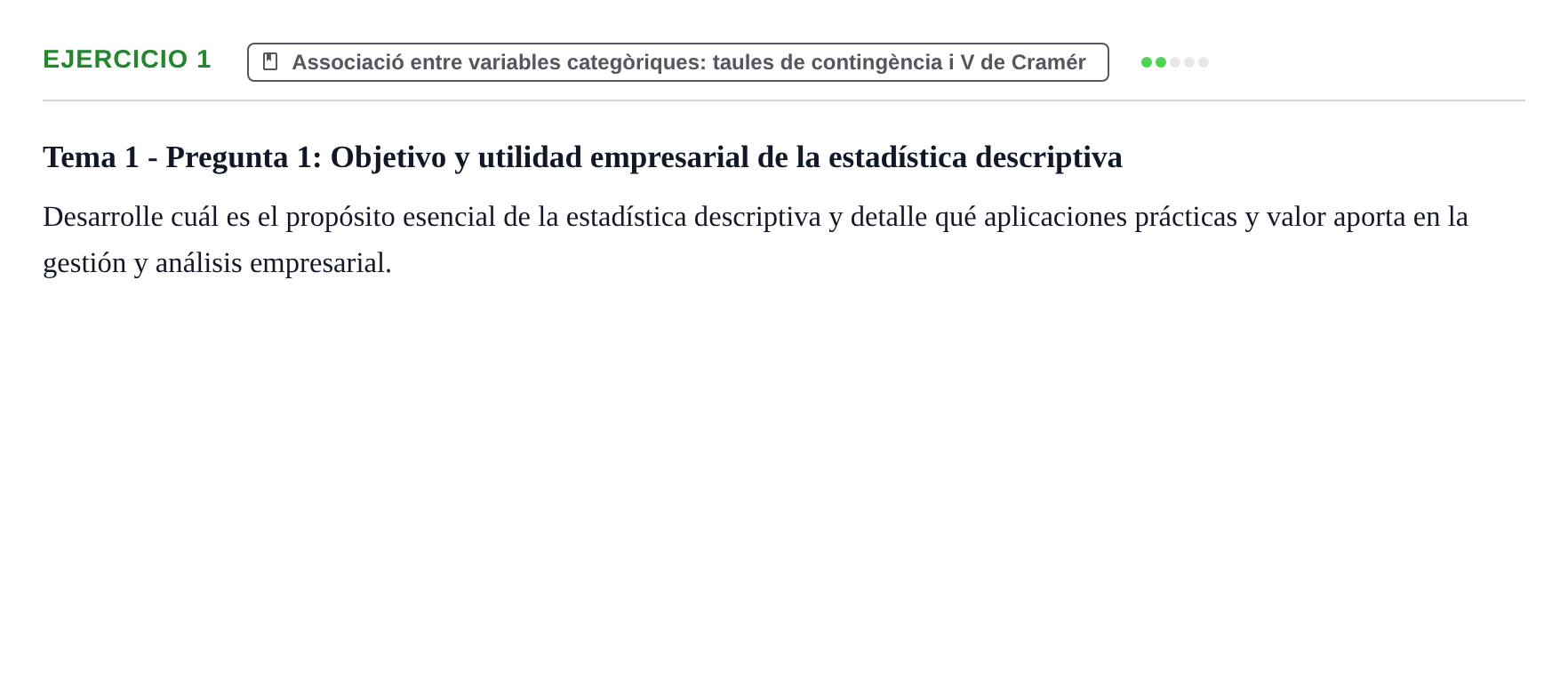 Enunciado: 1