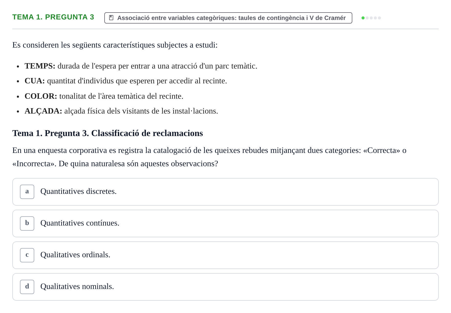 Enunciado: Tema 1. Pregunta 3