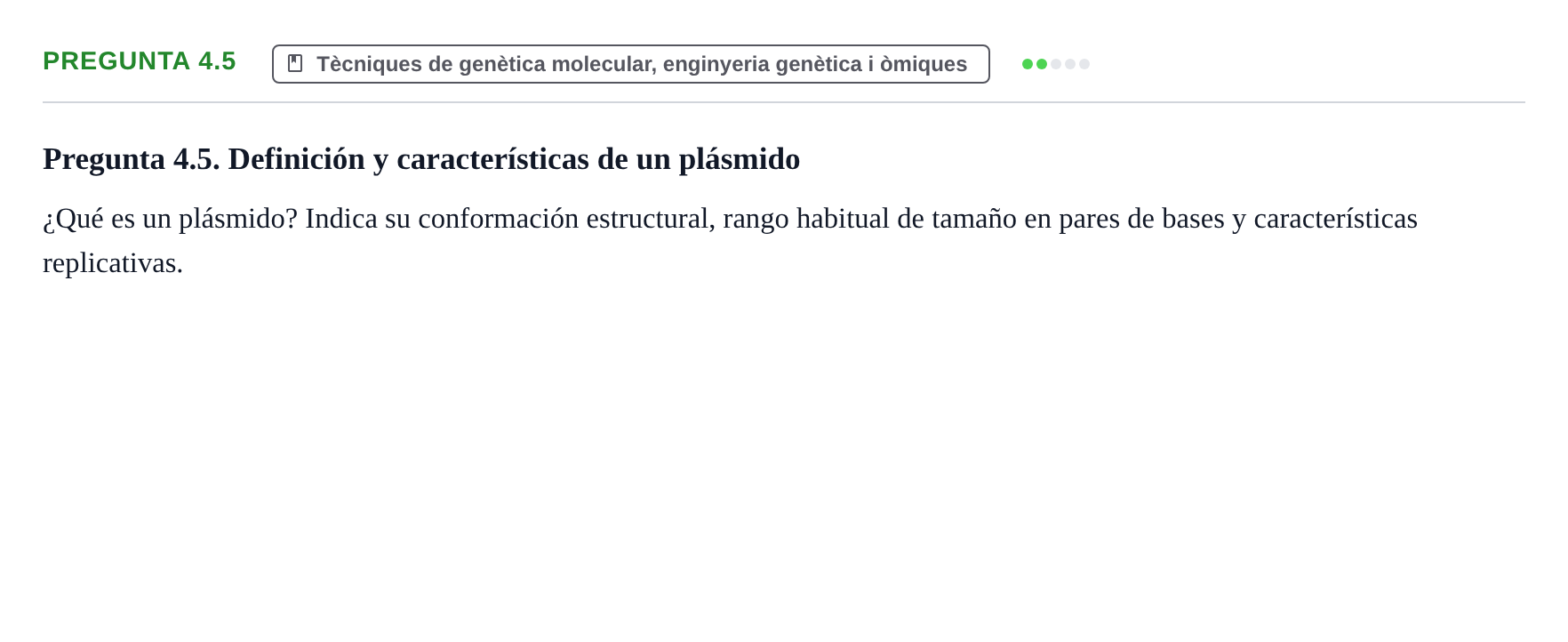 Enunciado: Pregunta 4.5