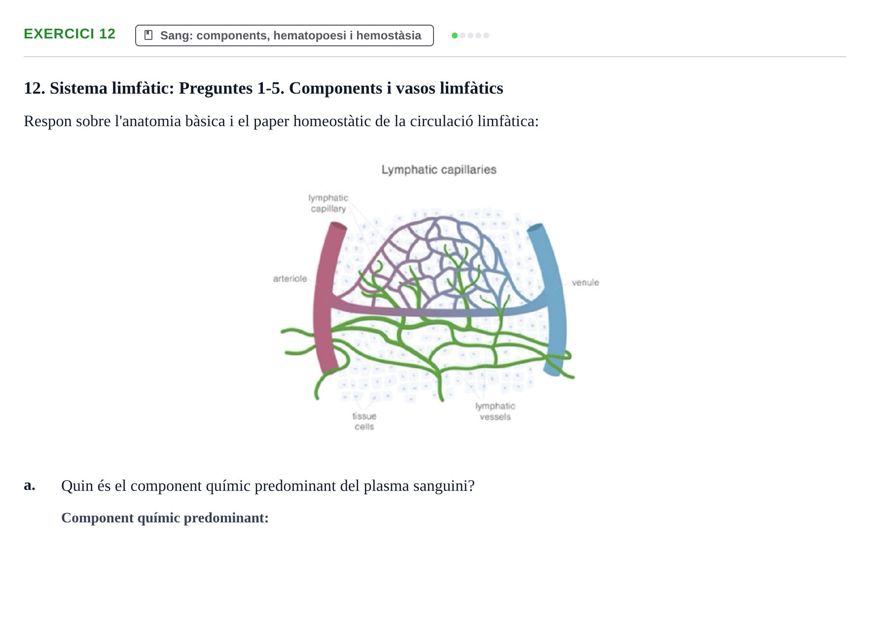 Enunciado: 12 - Sang: components, hematopoesi i hemostàsia