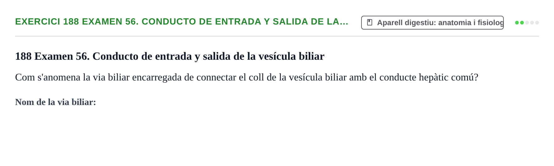 Enunciado: 188 Examen 56. Conducto de entrada y salida de la…