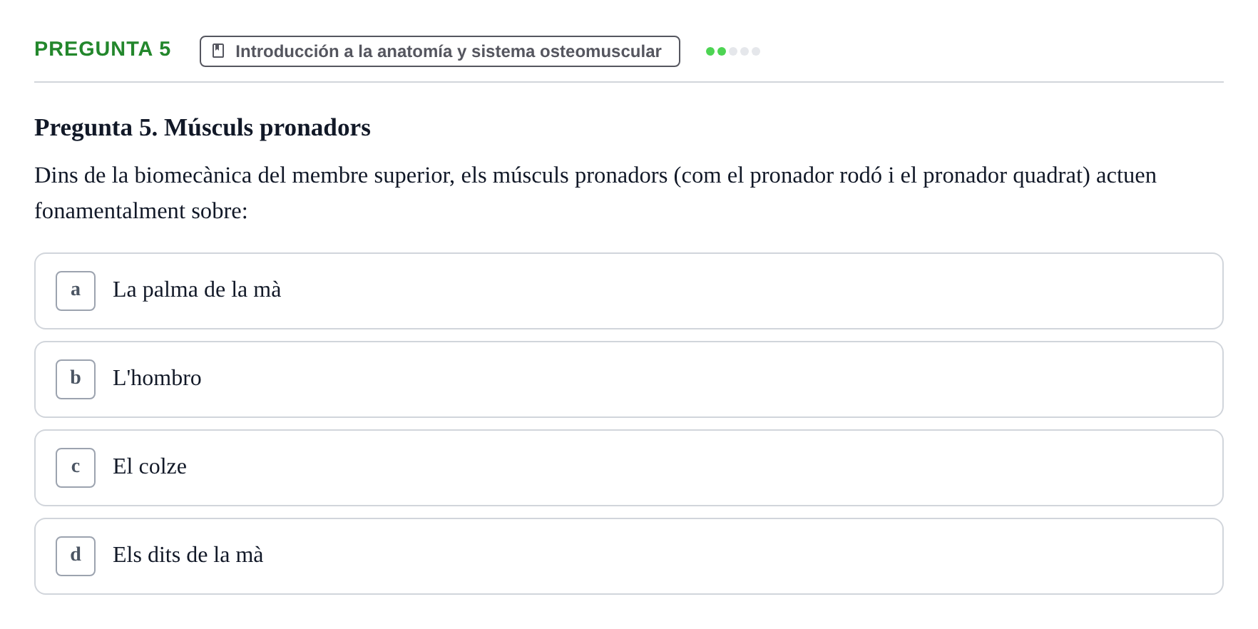 Enunciado: Pregunta 5