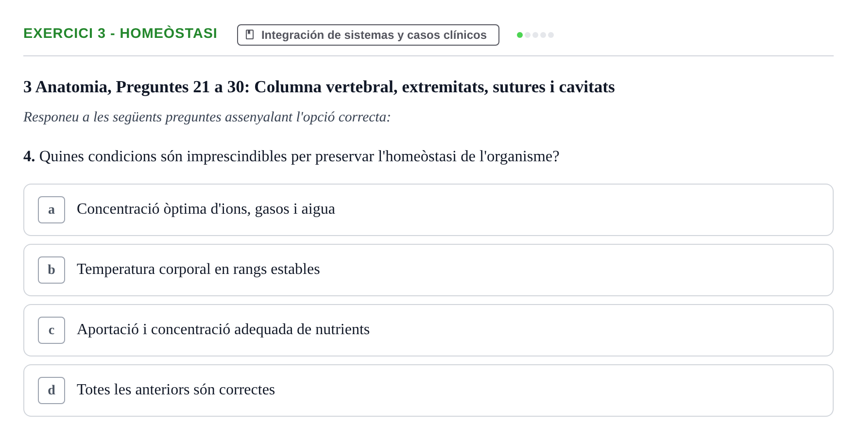 Enunciado: 3 - Homeòstasi