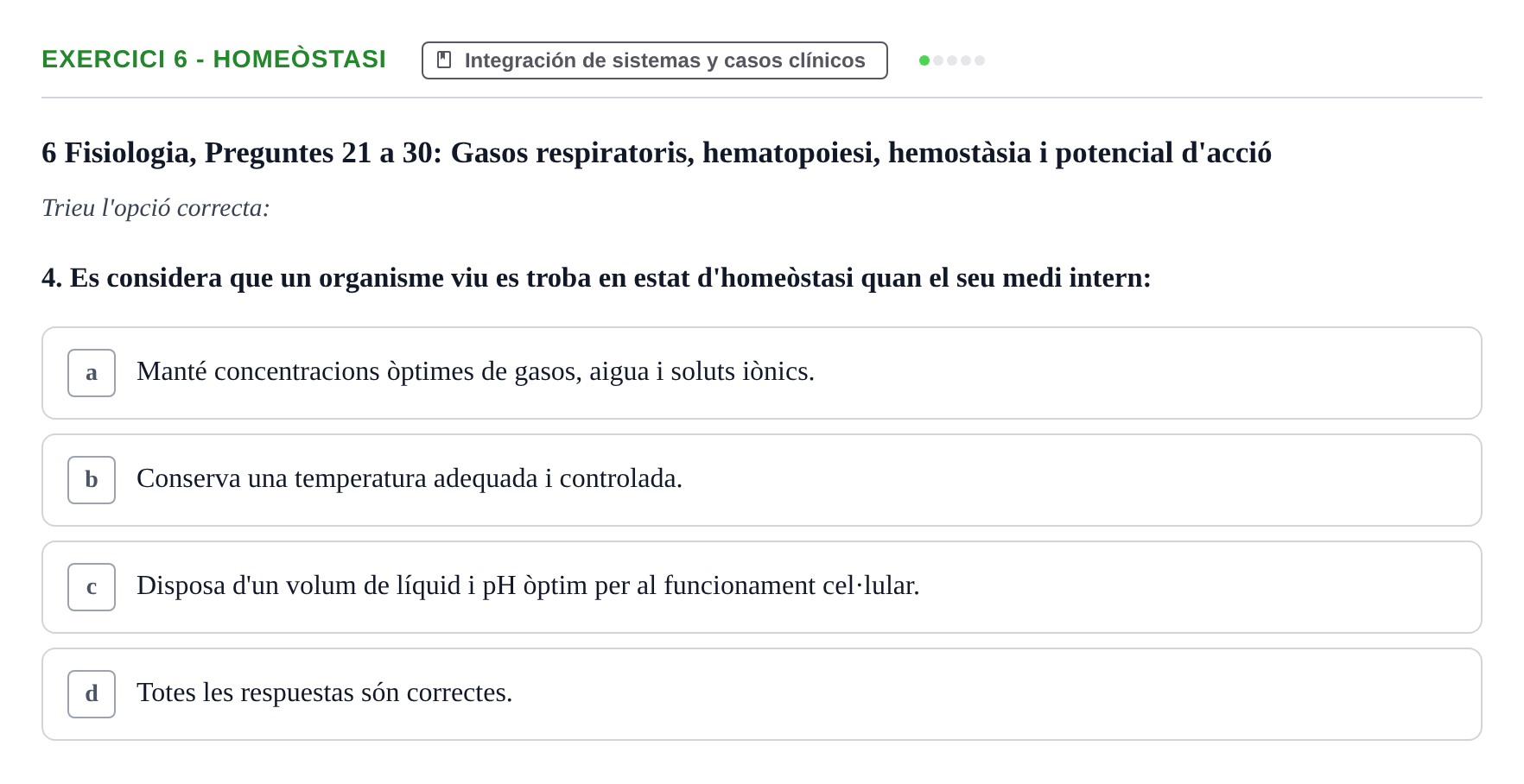 Enunciado: 6 - Homeòstasi