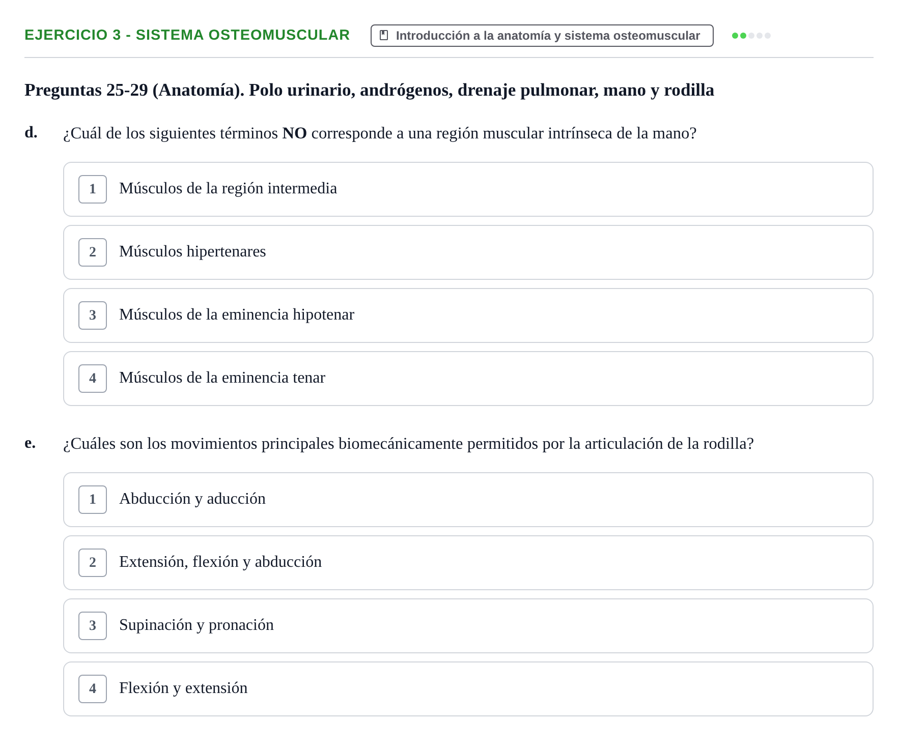 Enunciado: 3 - Sistema osteomuscular