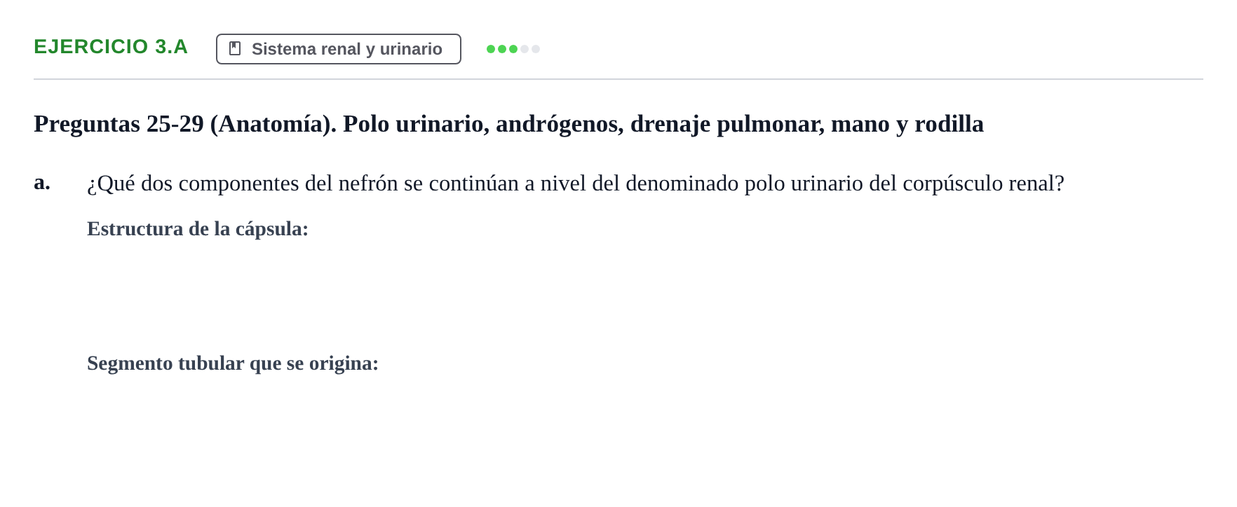 Enunciado: 3.a - Sistema renal y urinario