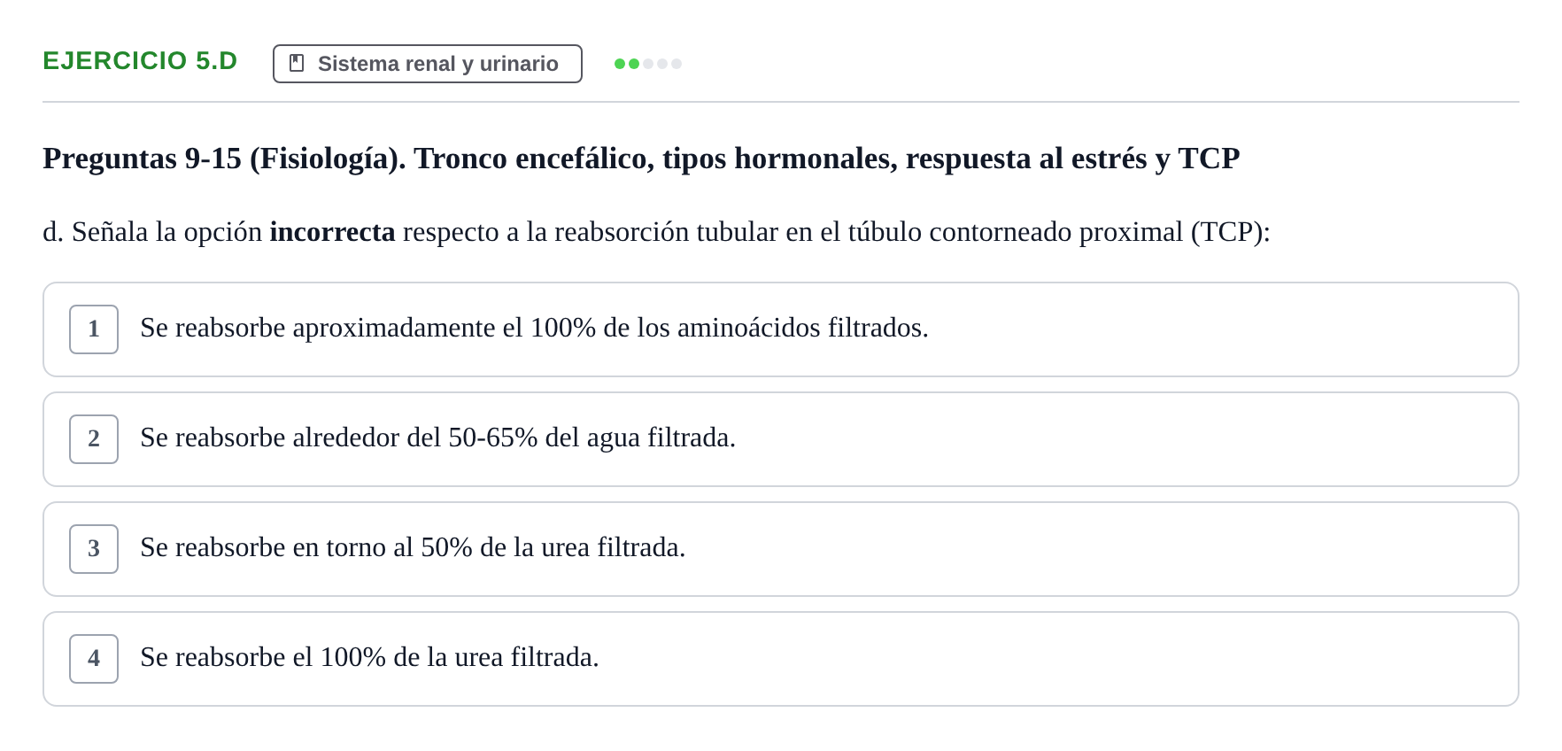 Enunciado: 5.d - Sistema renal y urinario