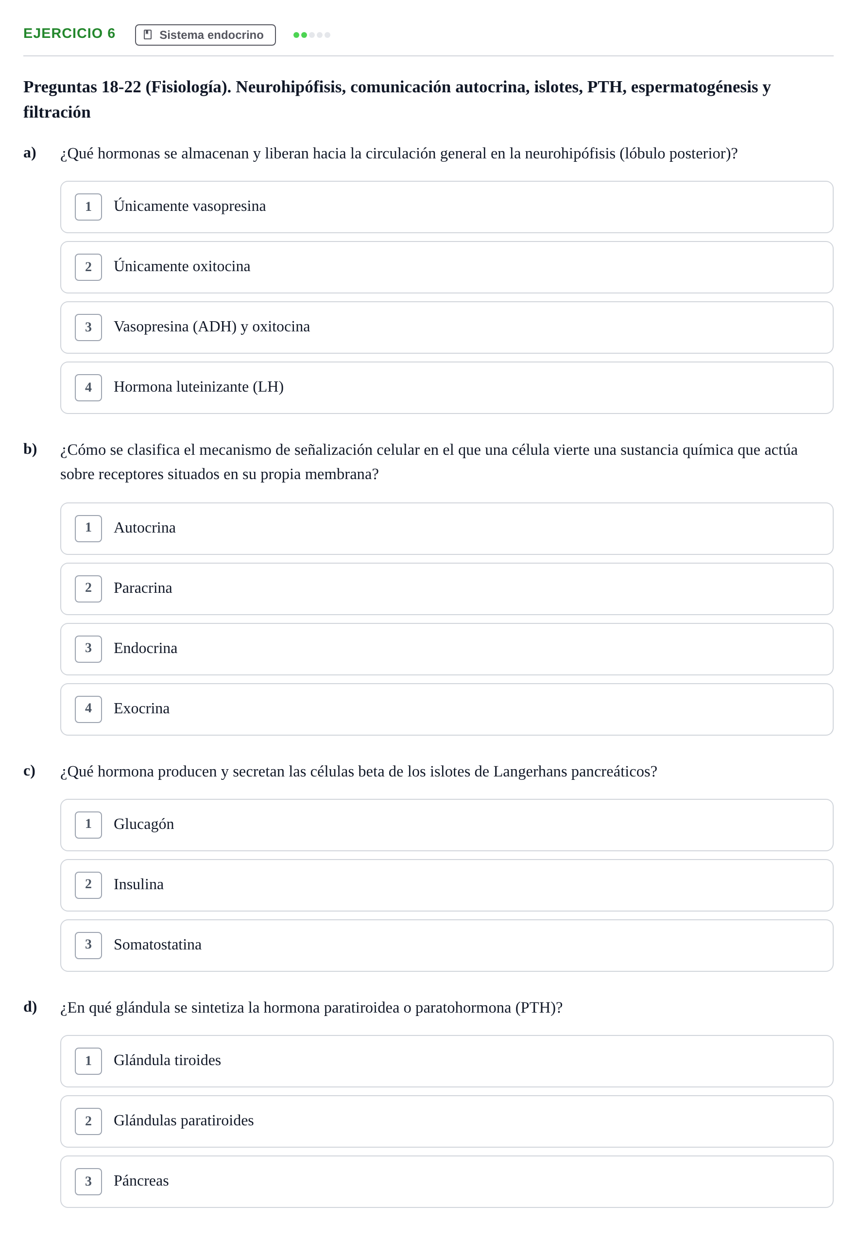 Enunciado: 6 - Sistema endocrino
