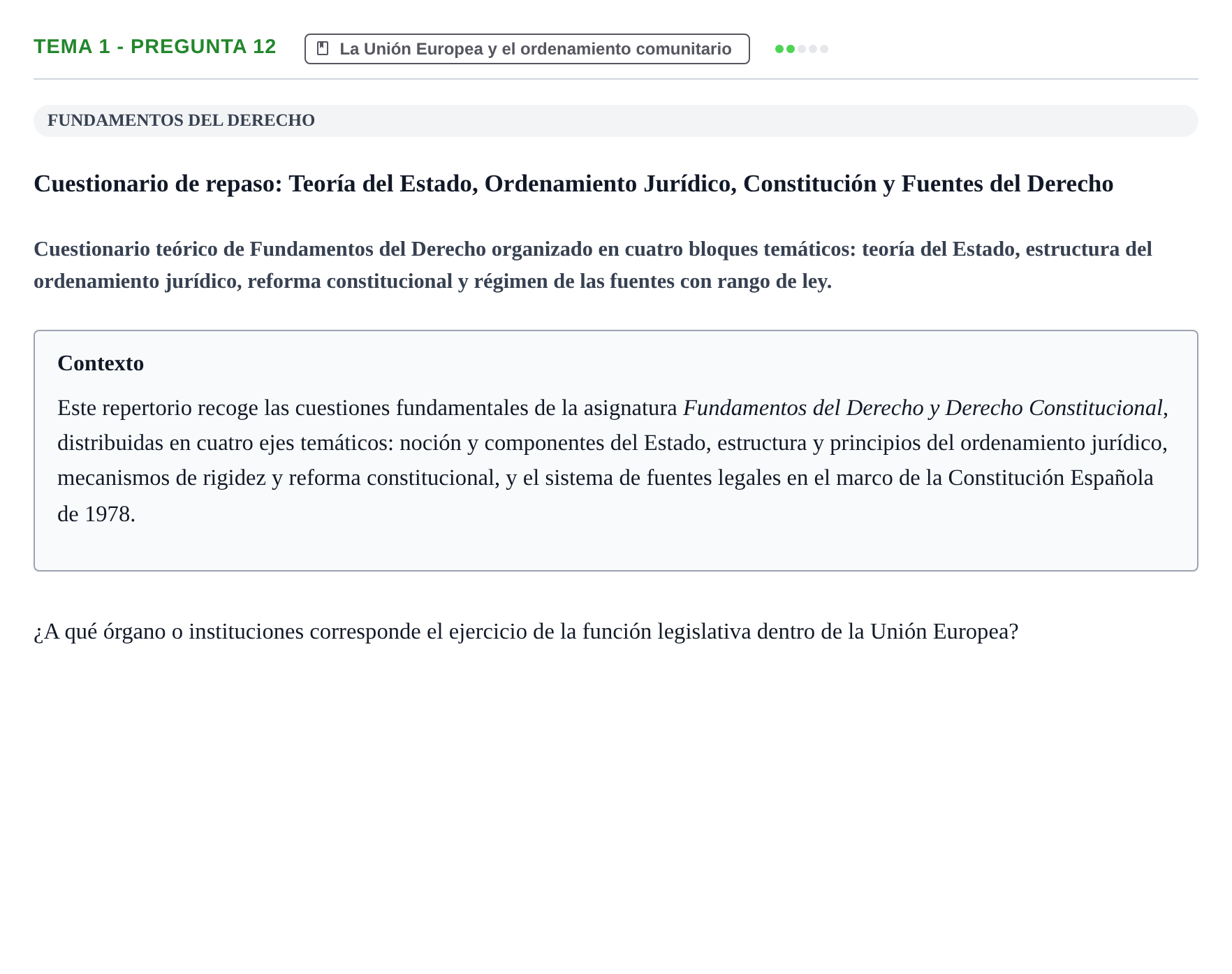 Enunciado: Tema 1 - Pregunta 12