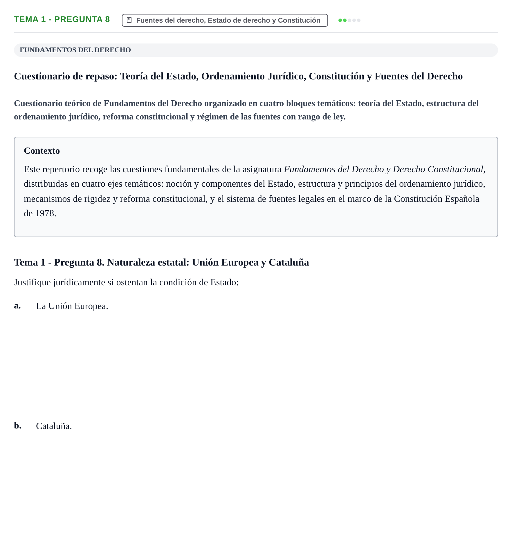 Enunciado: Tema 1 - Pregunta 8