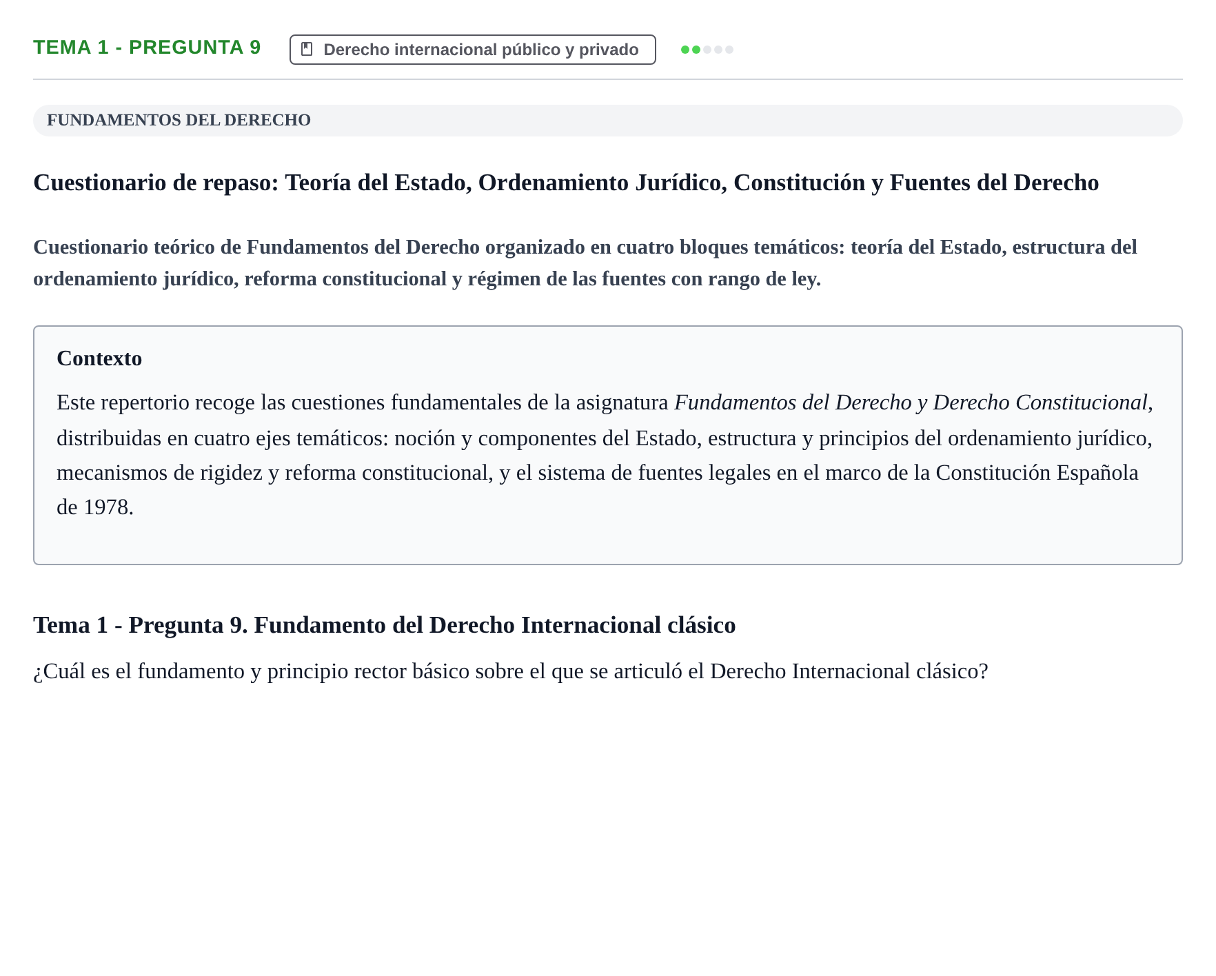 Enunciado: Tema 1 - Pregunta 9