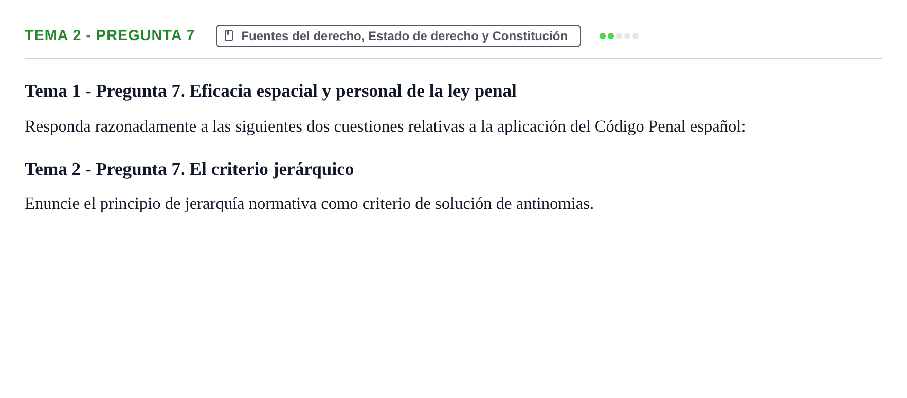 Enunciado: Tema 2 - Pregunta 7