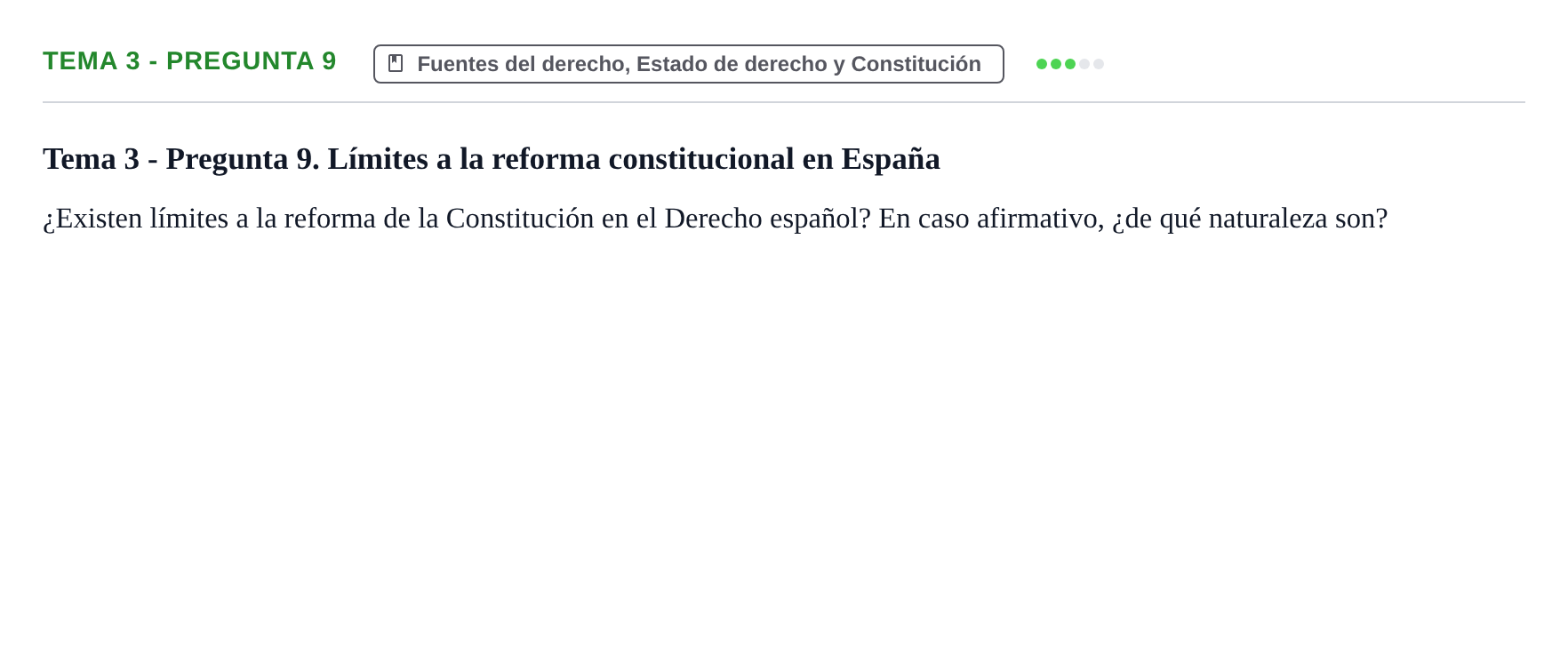 Enunciado: Tema 3 - Pregunta 9
