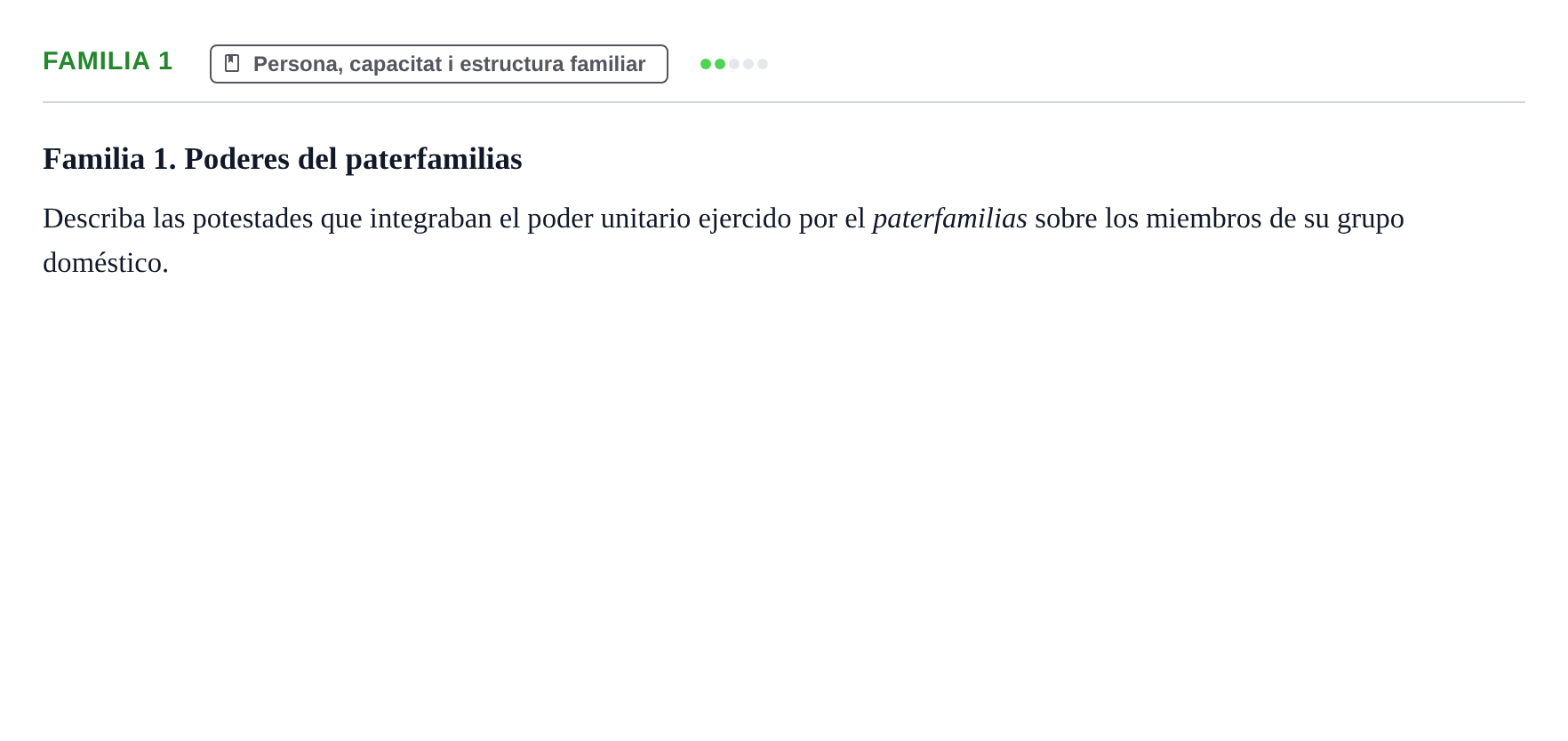 Enunciado: Familia 1