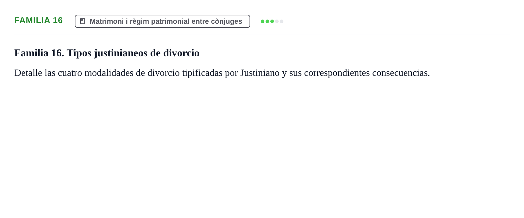 Enunciado: Familia 16