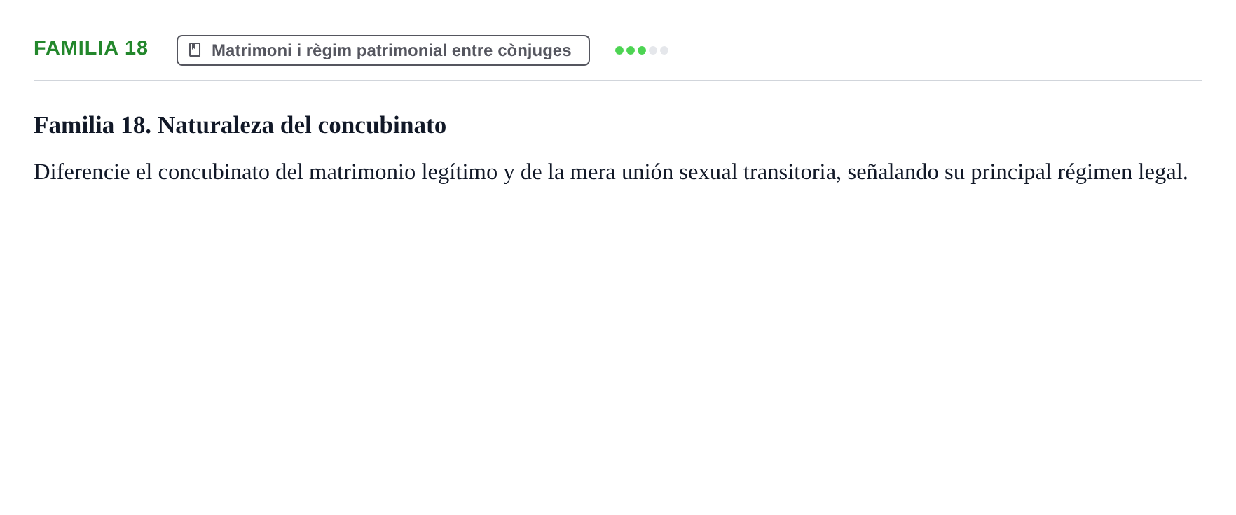 Enunciado: Familia 18