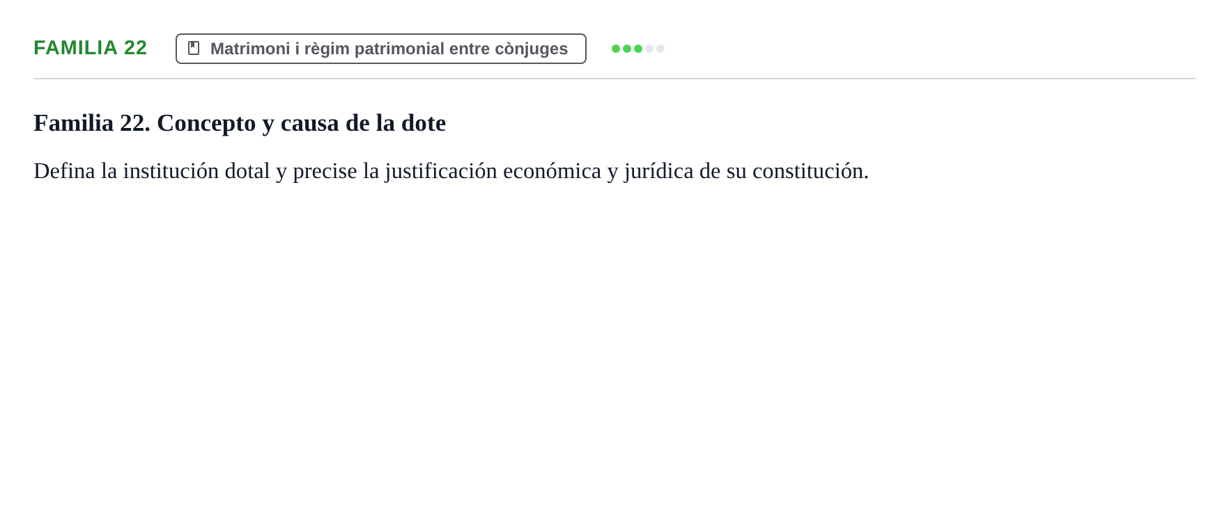 Enunciado: Familia 22