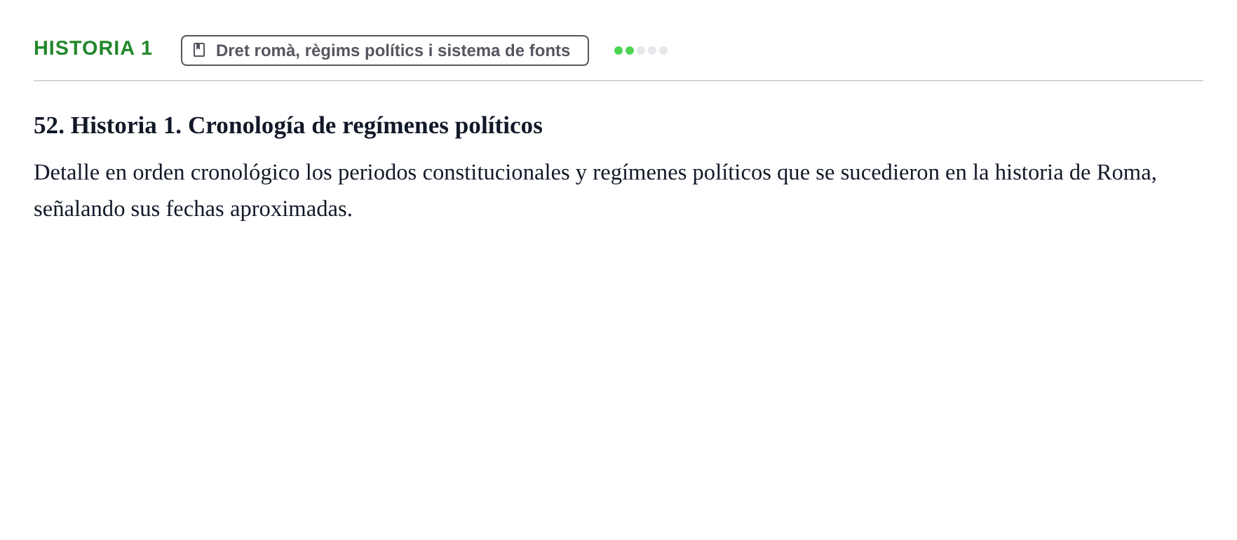 Enunciado: Historia 1