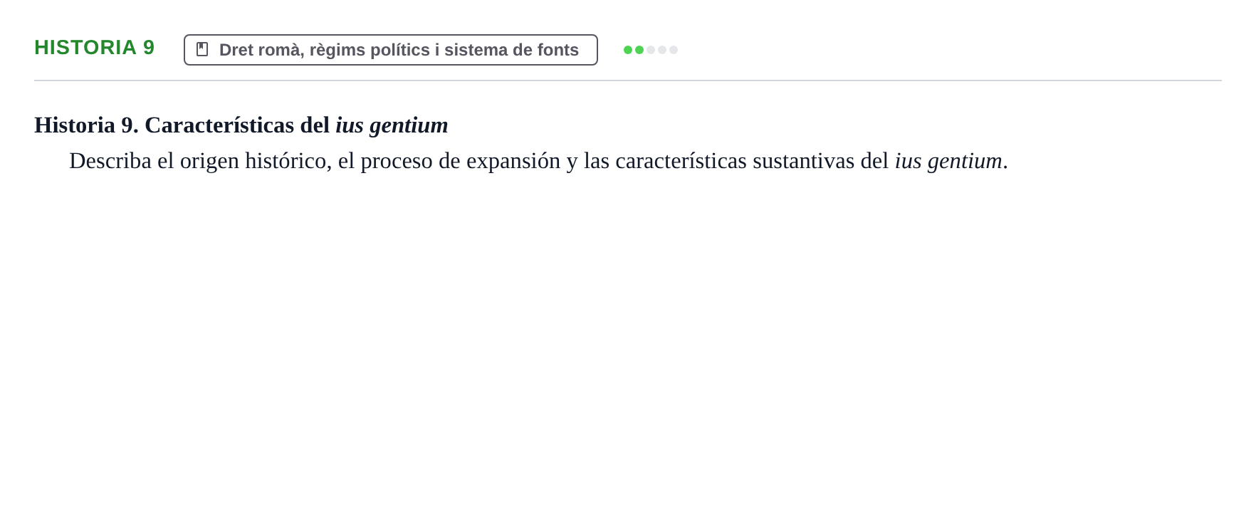 Enunciado: Historia 9