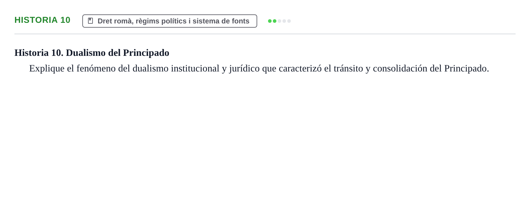 Enunciado: Historia 10
