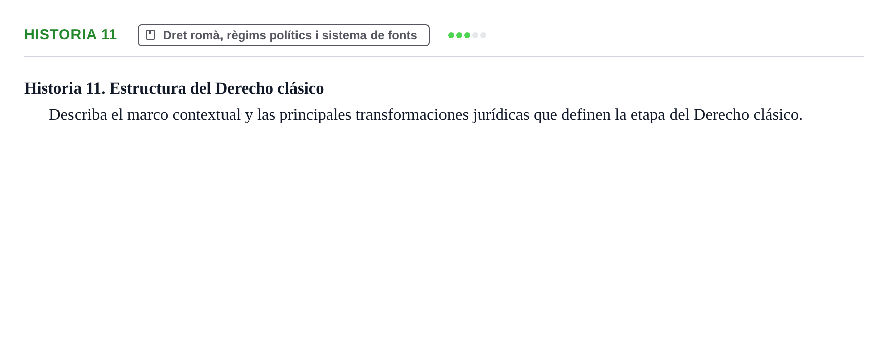 Enunciado: Historia 11