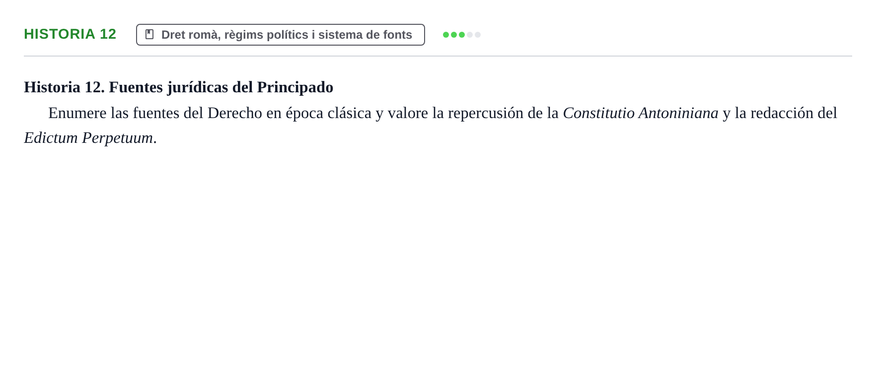 Enunciado: Historia 12