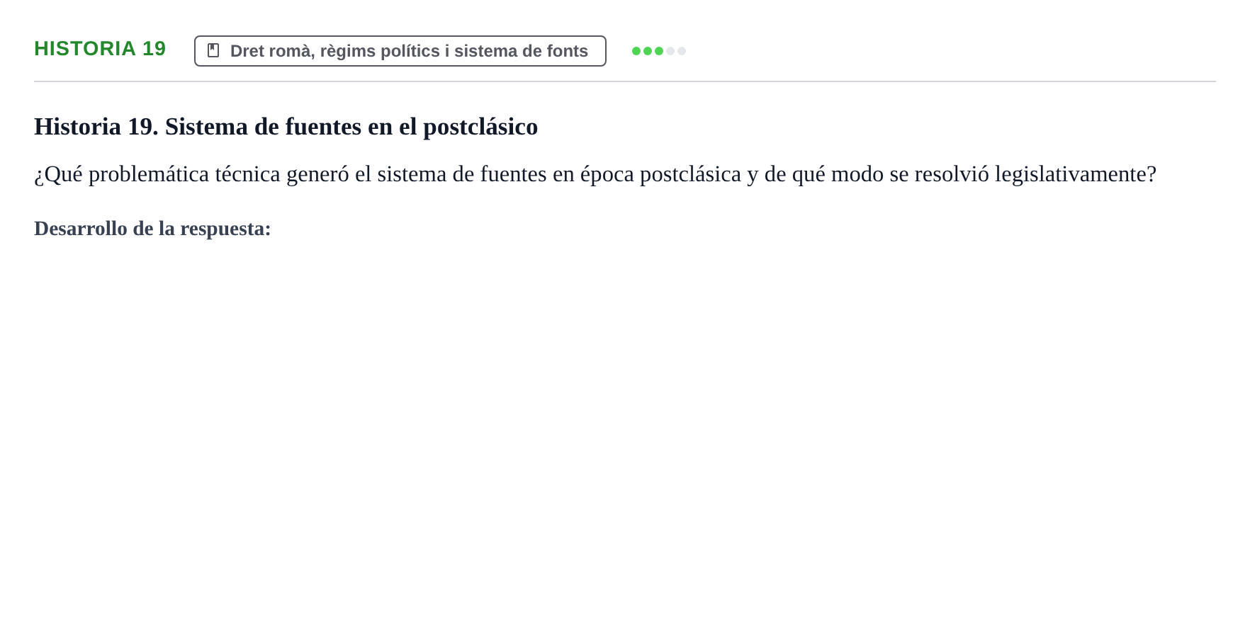Enunciado: Historia 19