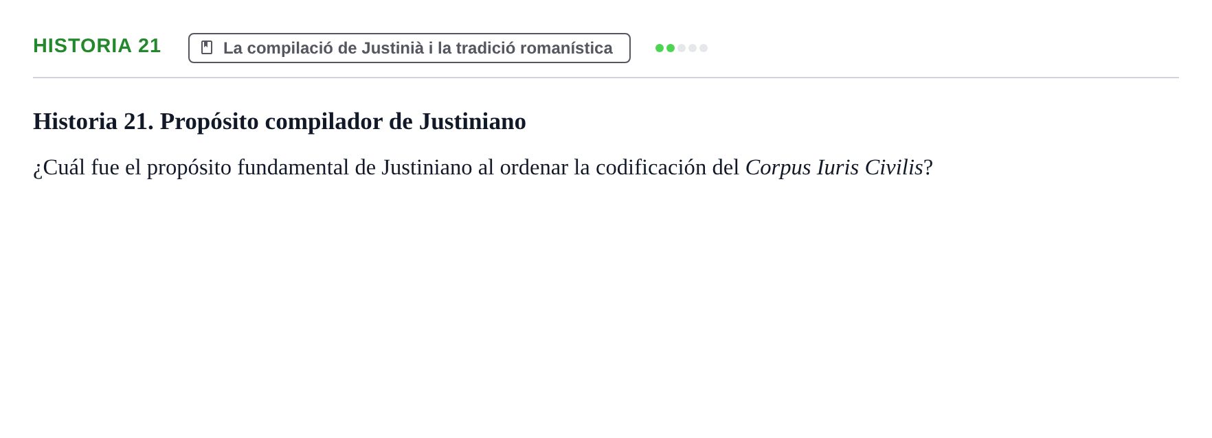 Enunciado: Historia 21