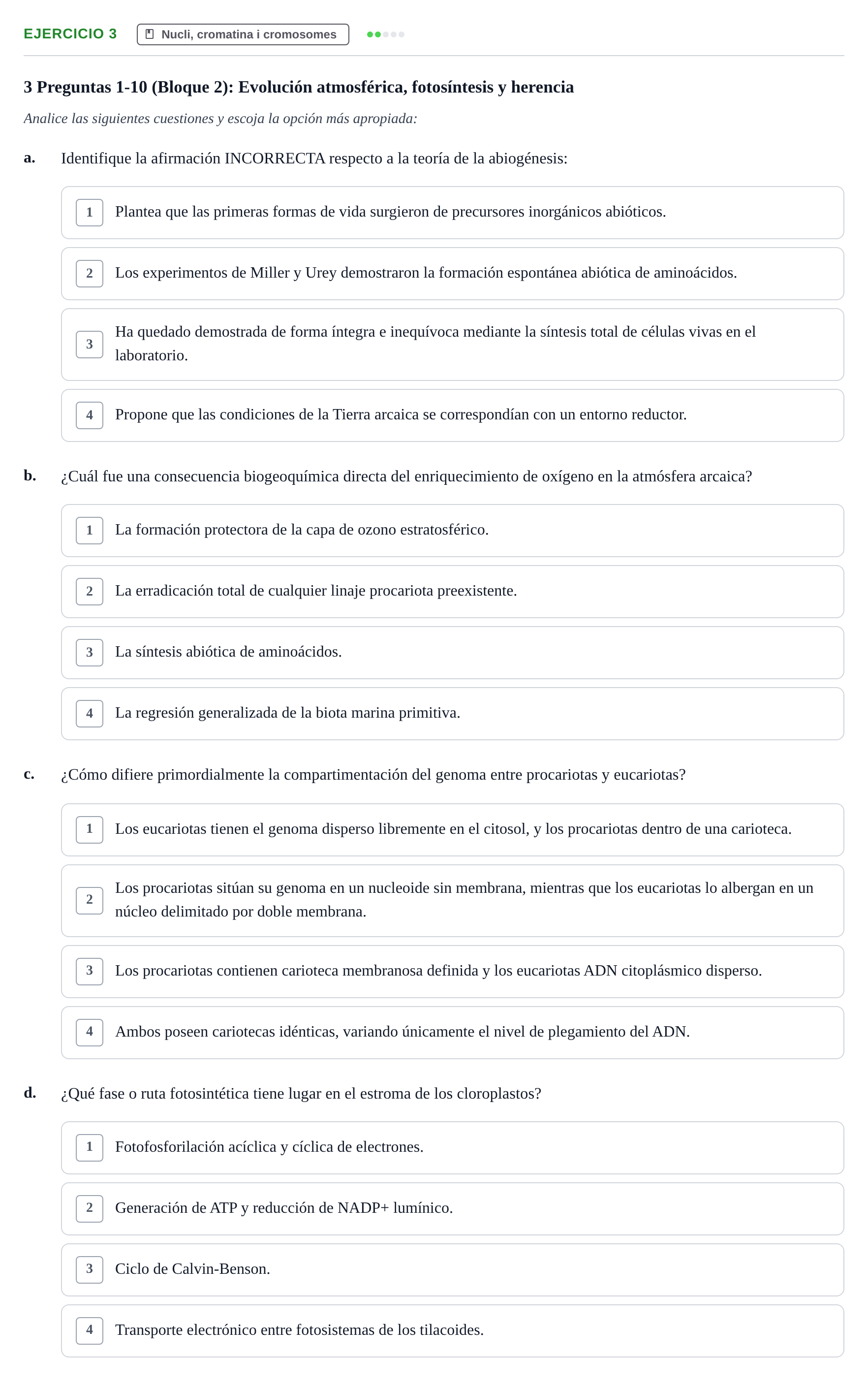 Enunciado: 3 - Nucli, cromatina i cromosomes