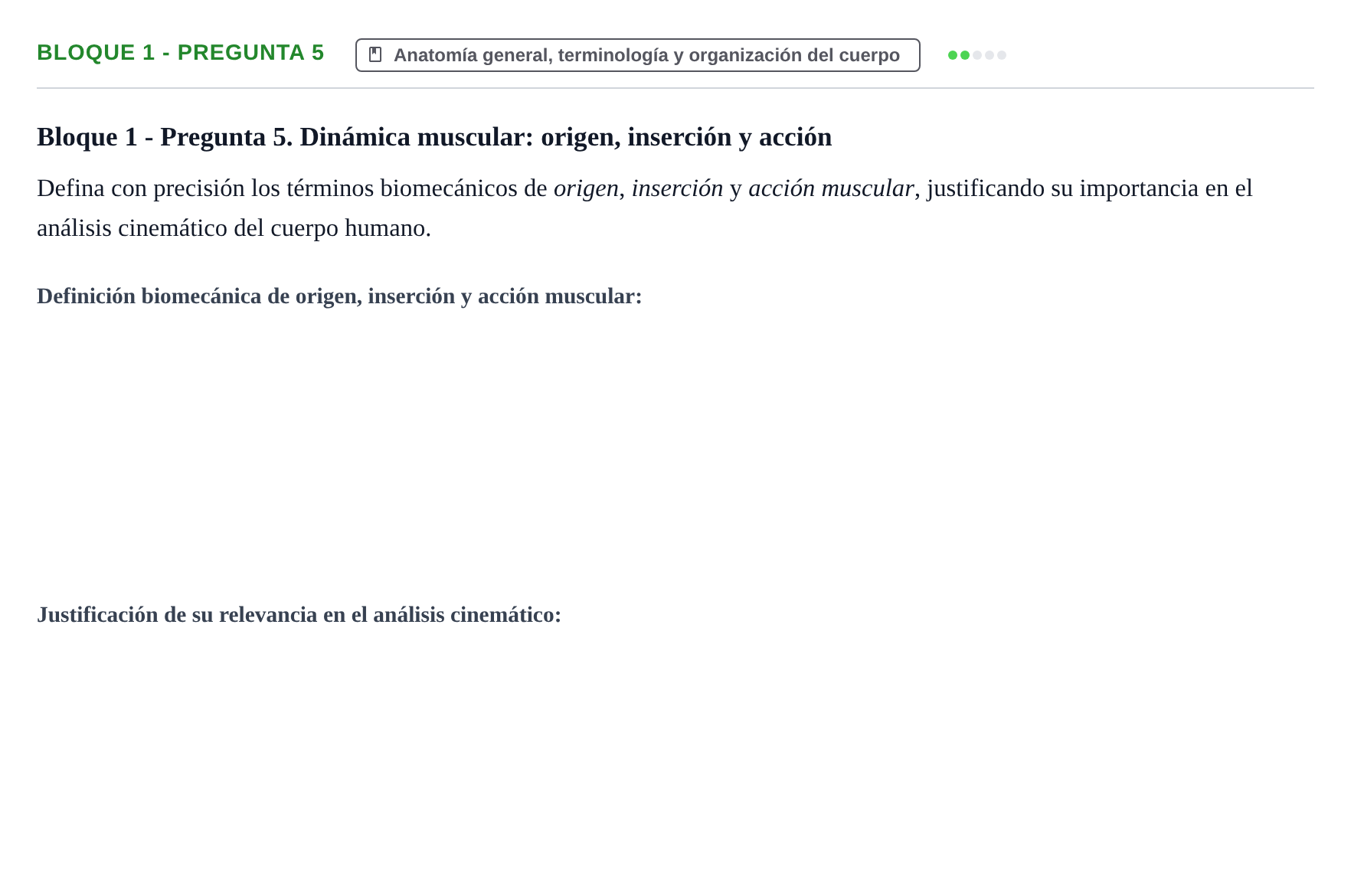 Enunciado: Bloque 1 - Pregunta 5