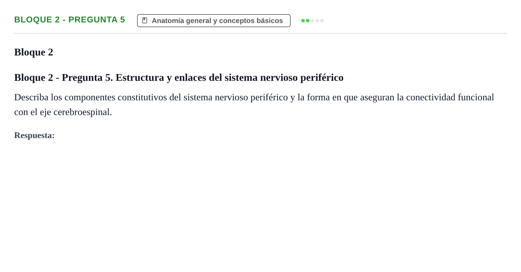 Enunciado: Bloque 2 - Pregunta 5
