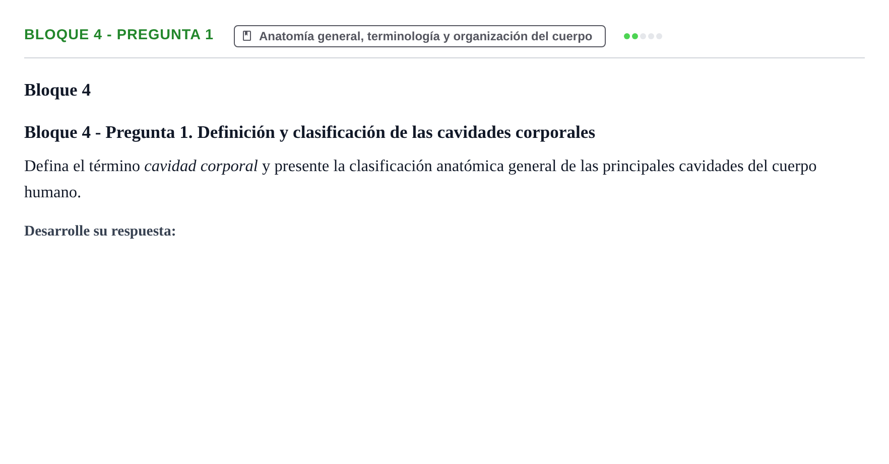 Enunciado: Bloque 4 - Pregunta 1