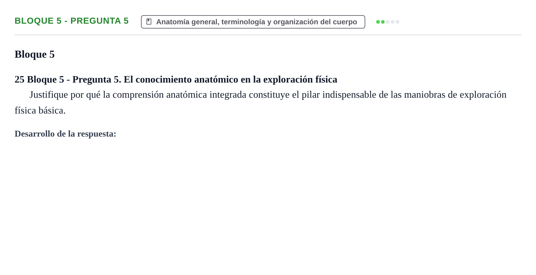 Enunciado: Bloque 5 - Pregunta 5