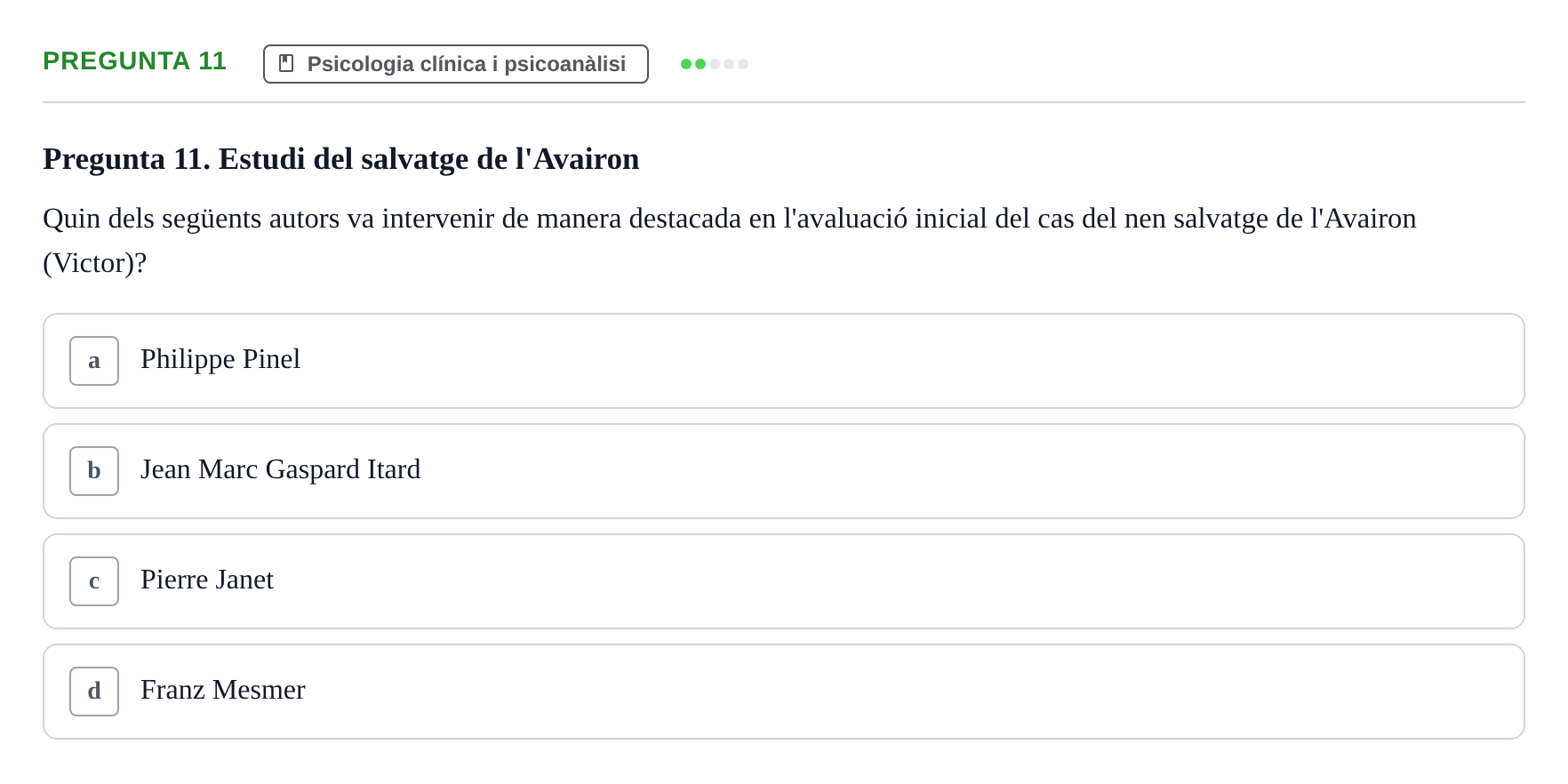 Enunciado: Pregunta 11