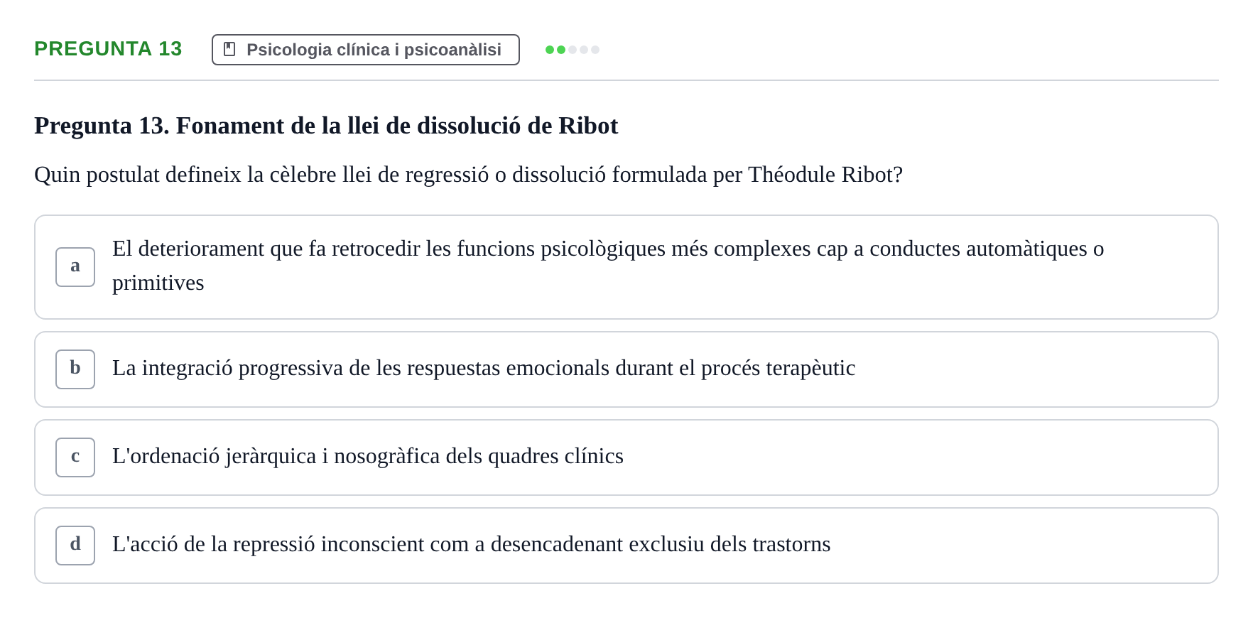 Enunciado: Pregunta 13