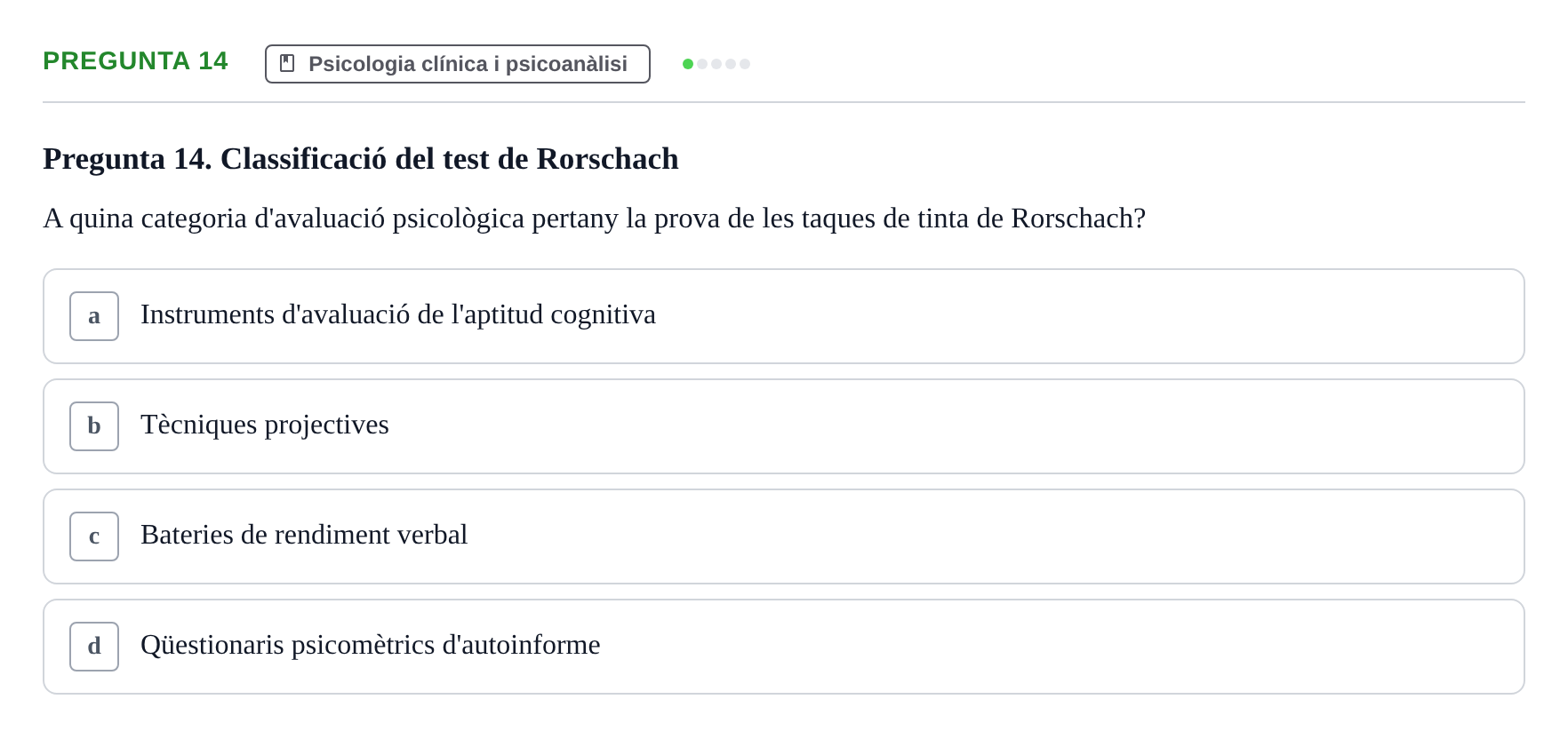 Enunciado: Pregunta 14
