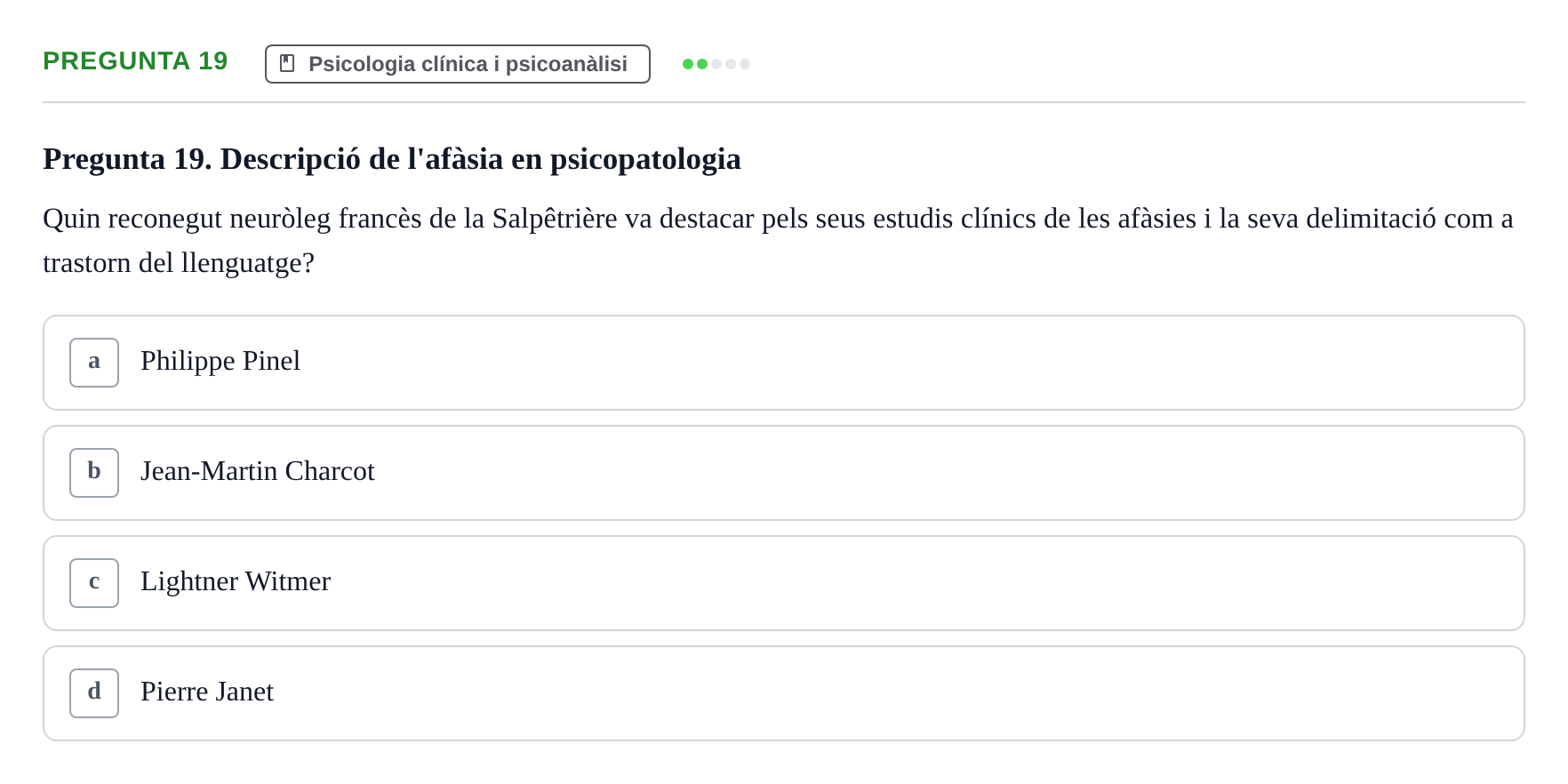 Enunciado: Pregunta 19