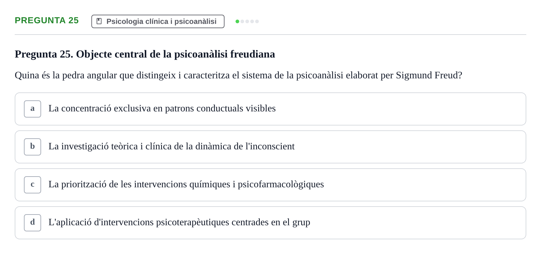 Enunciado: Pregunta 25