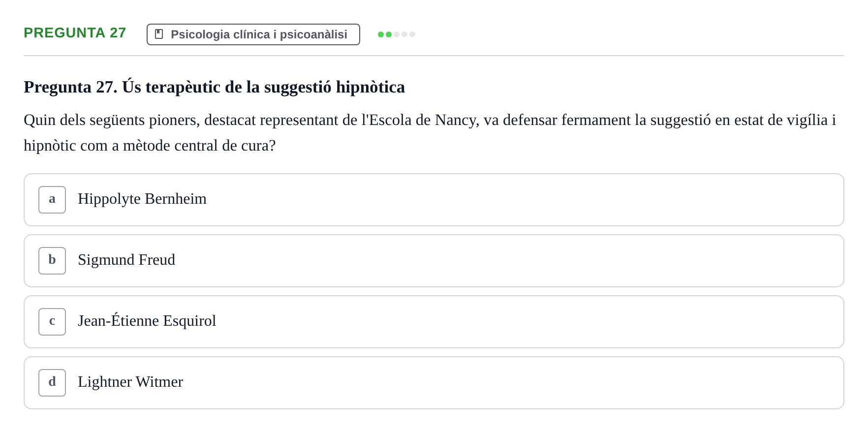 Enunciado: Pregunta 27