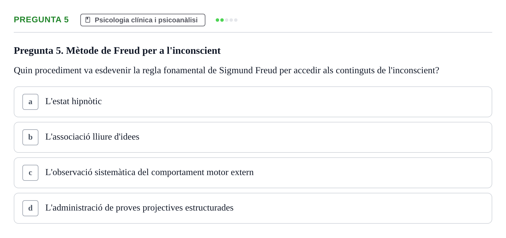 Enunciado: Pregunta 5