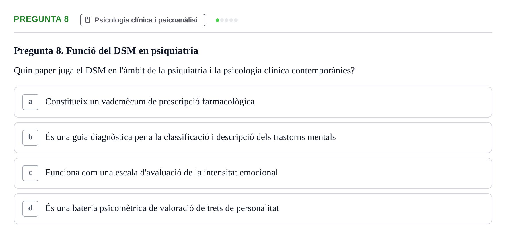 Enunciado: Pregunta 8