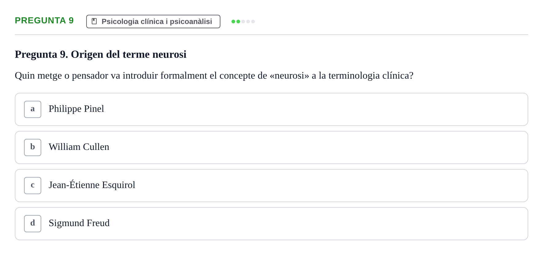 Enunciado: Pregunta 9