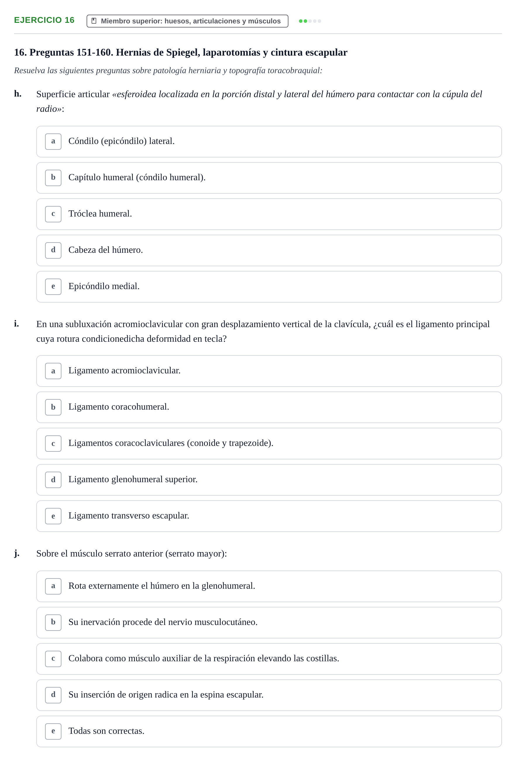 Enunciado: 16 - Miembro superior