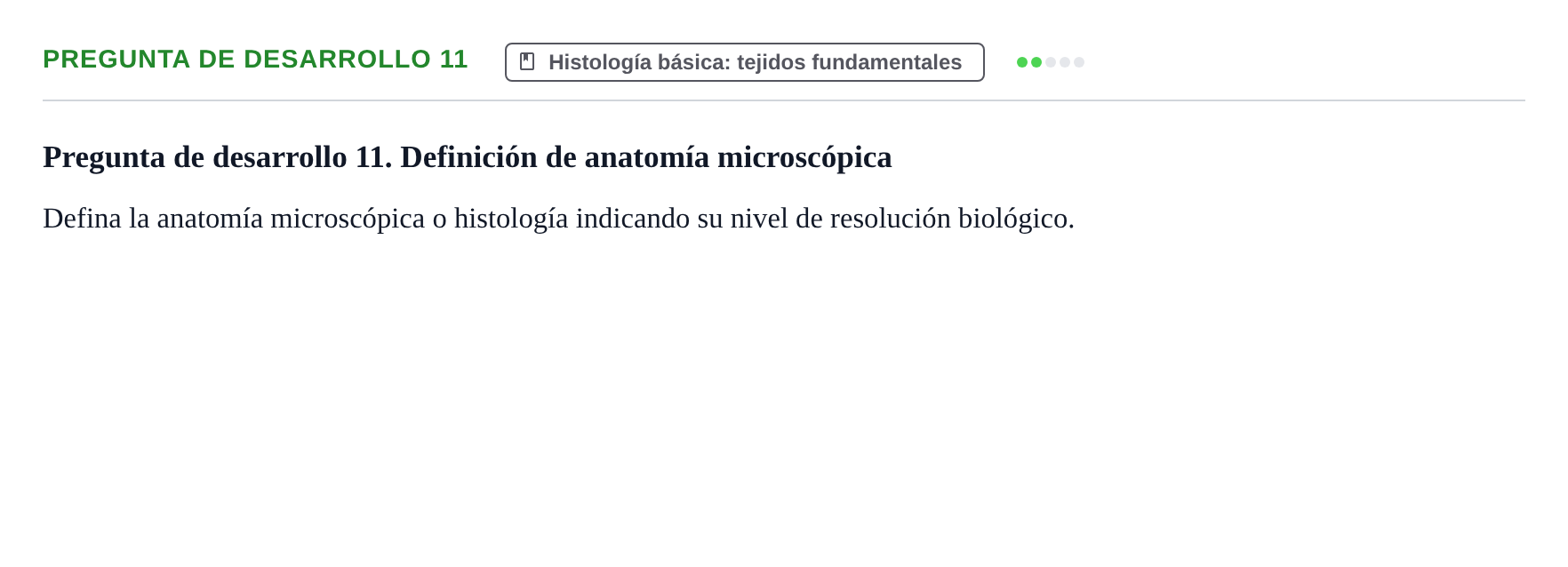 Enunciado: Pregunta de desarrollo 11