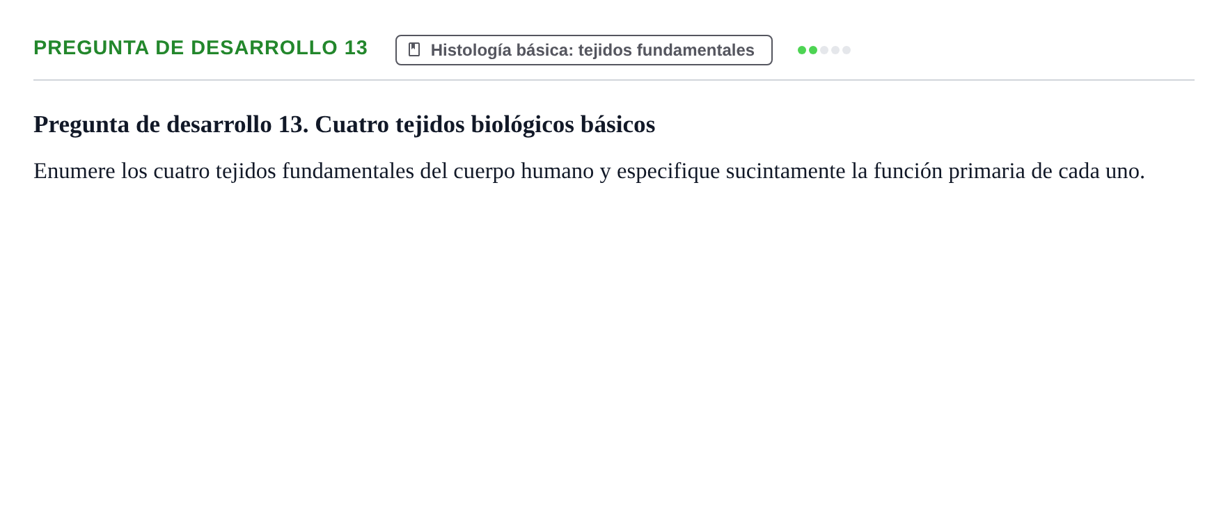 Enunciado: Pregunta de desarrollo 13