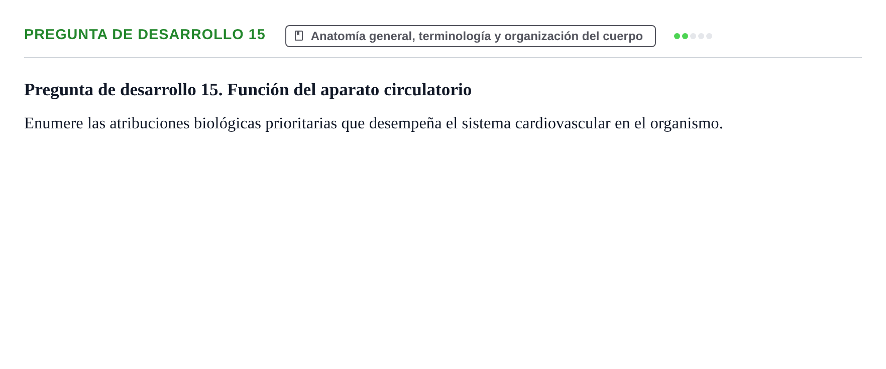 Enunciado: Pregunta de desarrollo 15